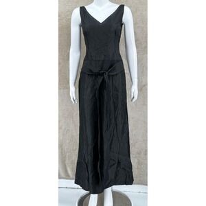Vintage Watters & Watters Dress Womens 6 Black Sleeveless‎ Formal Gown Wedding